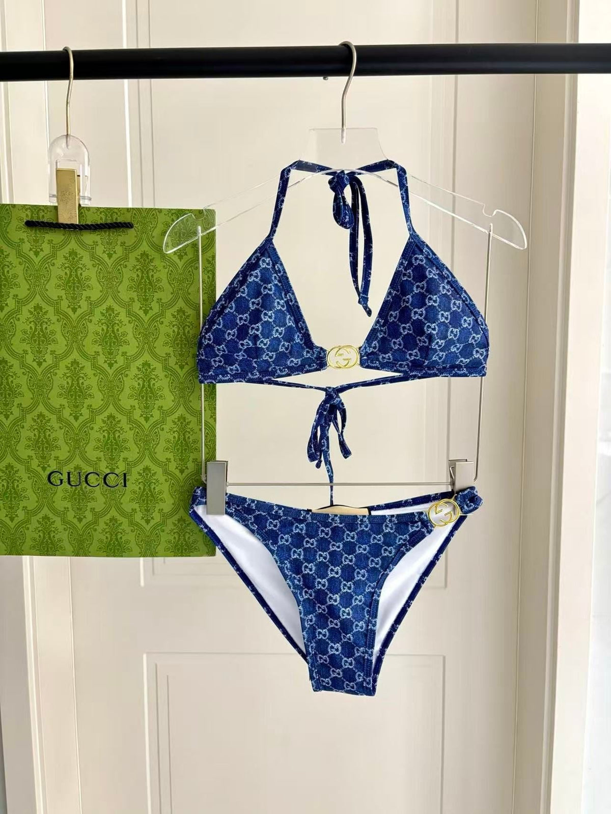 Profilbild Bikini Triangolo Monogram GG Blau