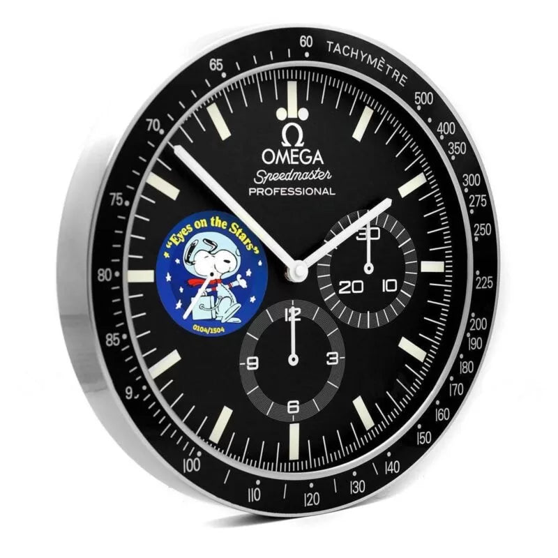 Omega Speedmaster Moonwatch Wanduhr – Variante mit Mineralglas – Ansicht 2