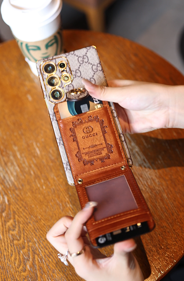 Gemusterte Crossbody-Handyhülle mit abnehmbarem Riemen für Samsung – Originalansicht 7