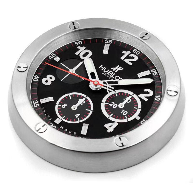 Hublot Big Bang Wanduhr – Silber & Schwarz – Ansicht 2