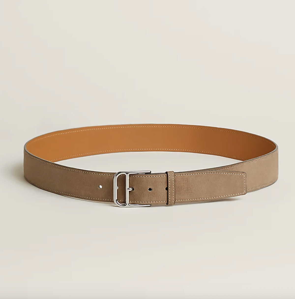 Romain Herrengürtel in Beige – 35 mm – Originalansicht 1