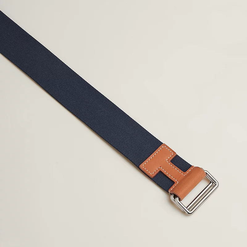 Nomade Wendegürtel für Herren – Braun/Hellblau, 40 mm – Originalansicht 2