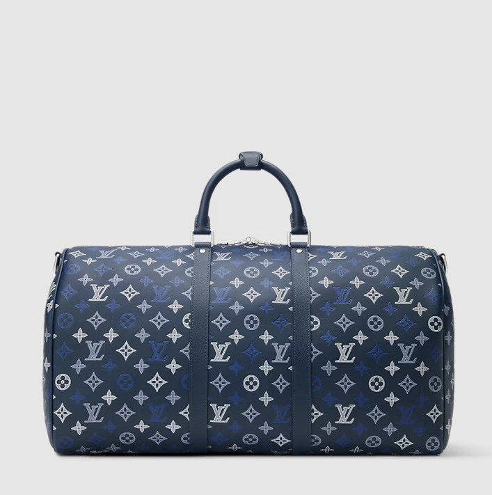 Keepall Bandoulière 50 Monogram Shadow Blau Navy – Originalfoto 4