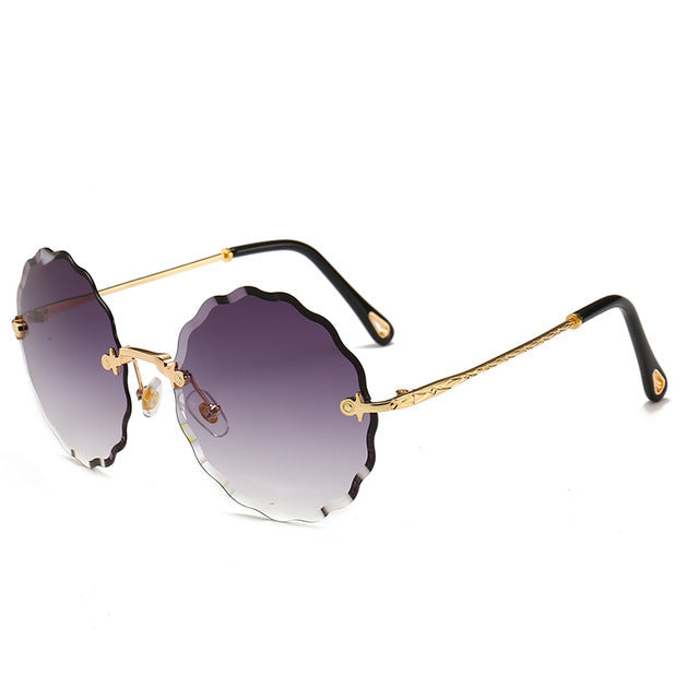 Randlose runde Luxus-Sonnenbrille – Ansicht 12