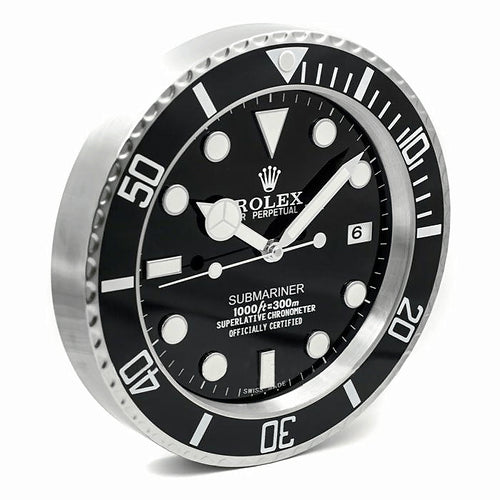 Submariner Wanduhr – Schwarz (Modell 015) – weitere Ansicht