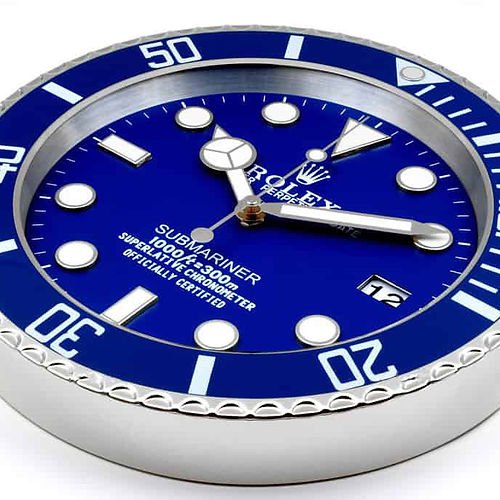 Submariner Wanduhr – Blau – weitere Ansicht