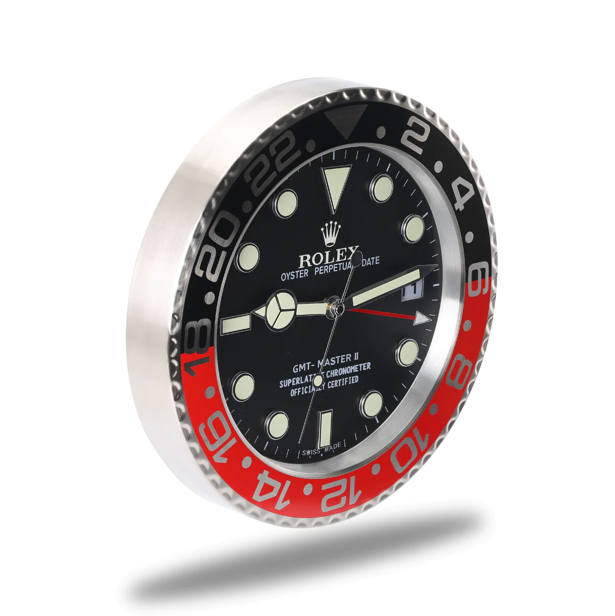 GMT-Master Wanduhr – Schwarz & Rot – weitere Ansicht