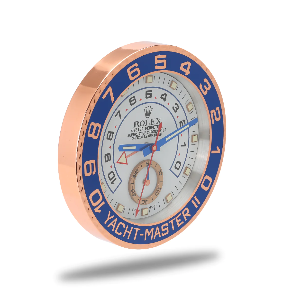 Yacht-Master II Wanduhr – Roségold & Weiß – weitere Ansicht