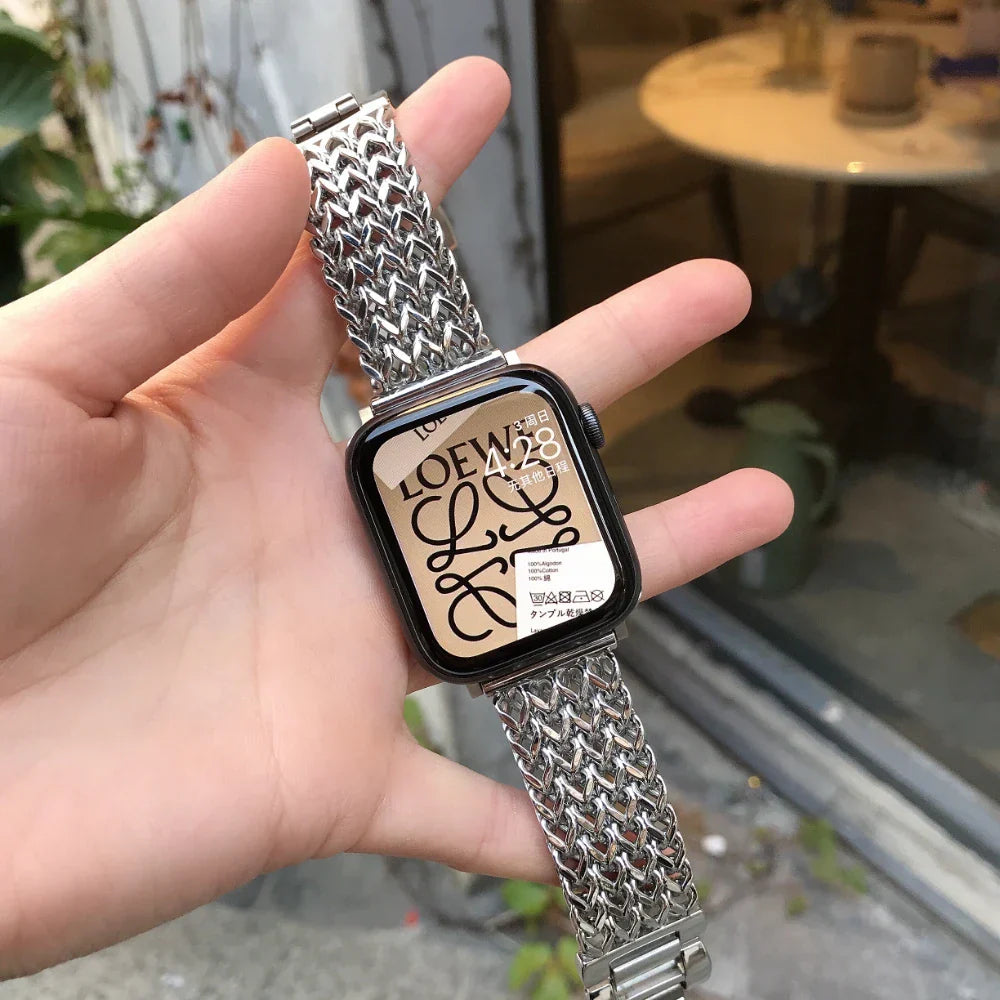 Braided Stainless Steel Armband For Apple Uhr Series