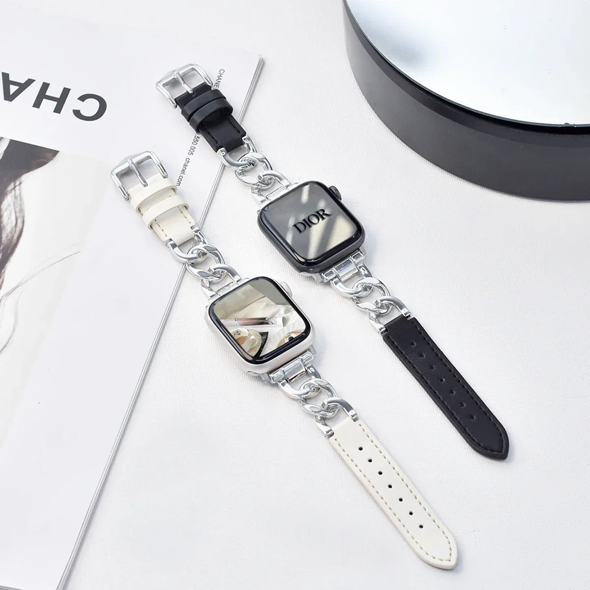 Metal Leder Armband For Apple Uhr