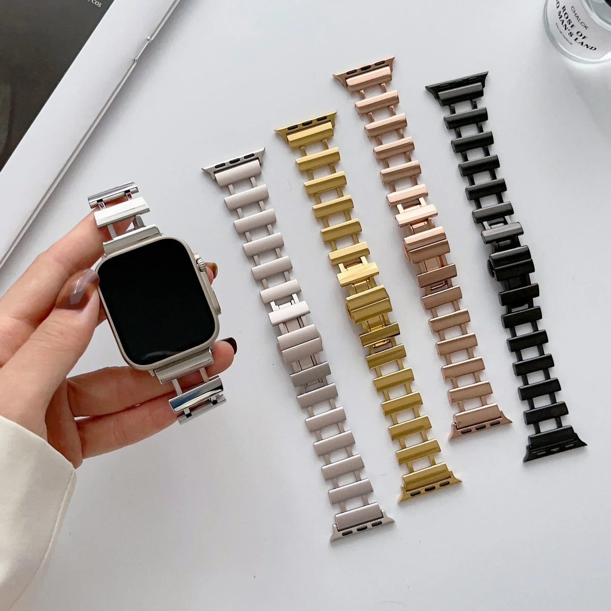 Luxuriös Stainless Steel Armband For Apple Uhr