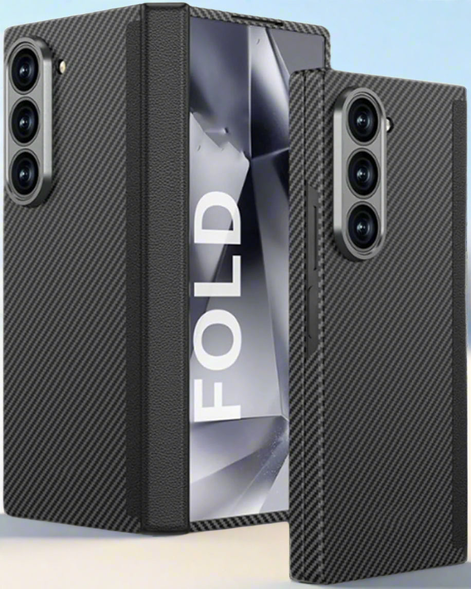 Premium Carbon-Fiber Magnetic Z Fold Hülle