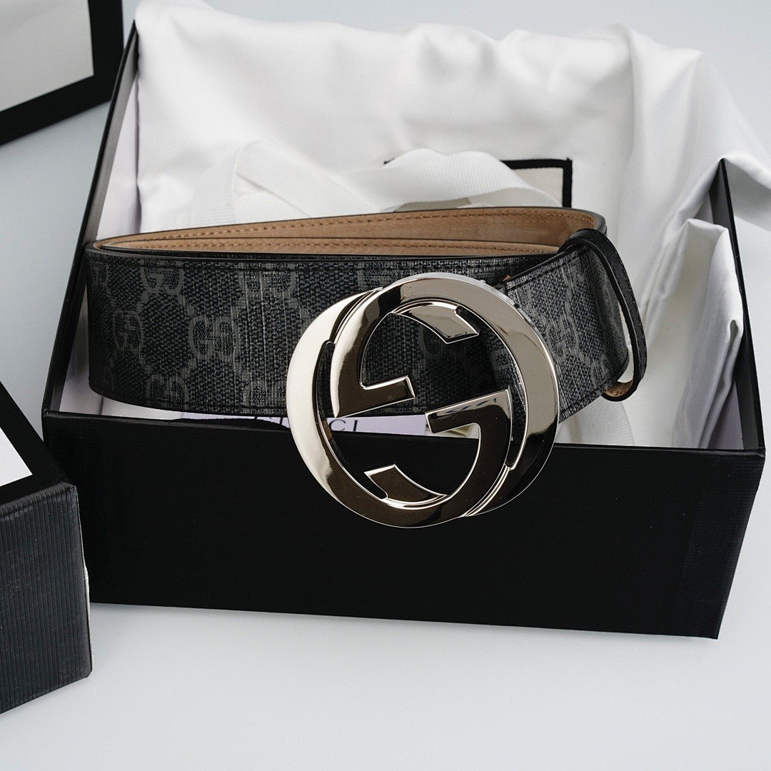 GG Reversible Leder Gürtel with Silber Buckle