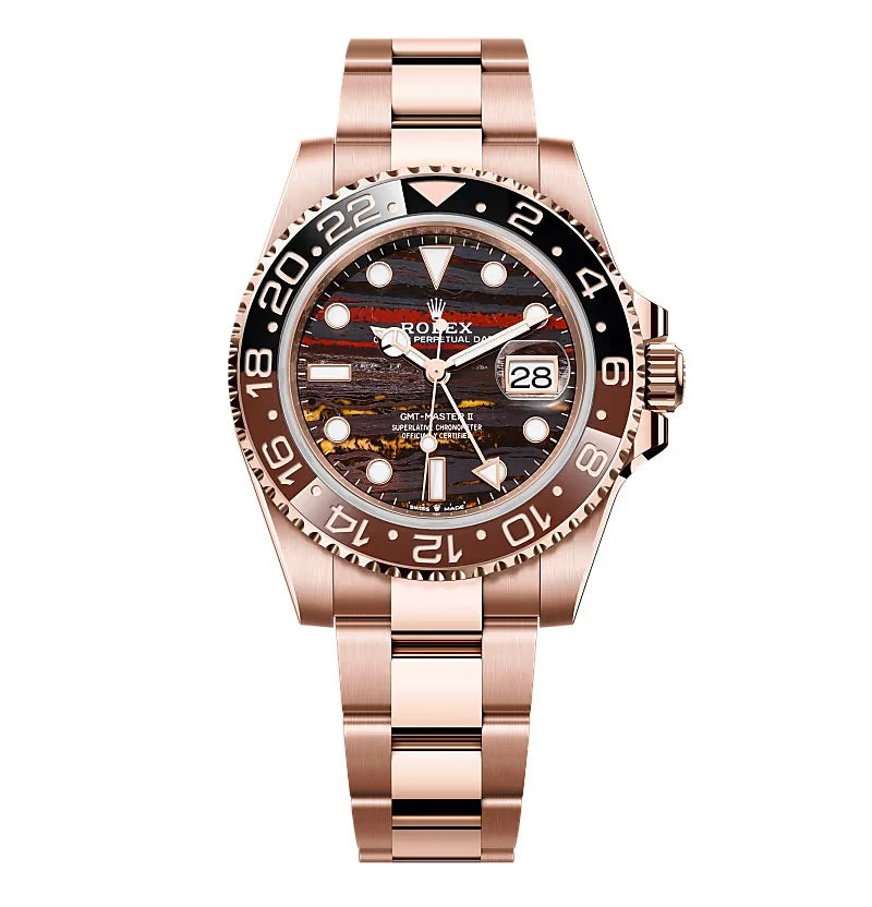 Meridian Dual-Time Tiger Iron Roségoldfarben 40 mm