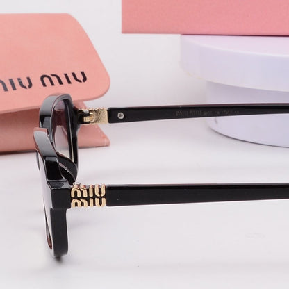 Retro Square-Brille mit Leopardenmuster – Originalansicht