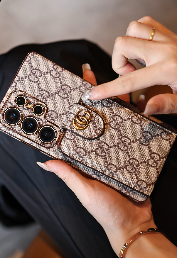 Gemusterte Crossbody-Handyhülle mit abnehmbarem Riemen für Samsung – Originalansicht 2