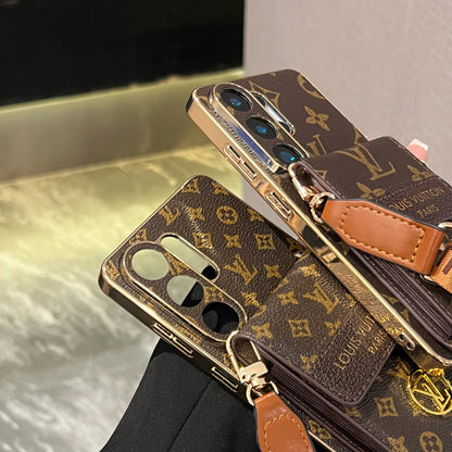 Luxus-Handyhülle mit Kartenfach und Schulterriemen für Samsung – Originalansicht 6