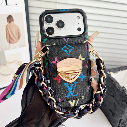 Luxus Crossbody-Handyhülle mit Kartenfach & abnehmbarem Gurt – Ansicht 8