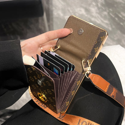Luxus-Handyhülle mit Kartenfach und Schulterriemen für Samsung – Originalansicht 5