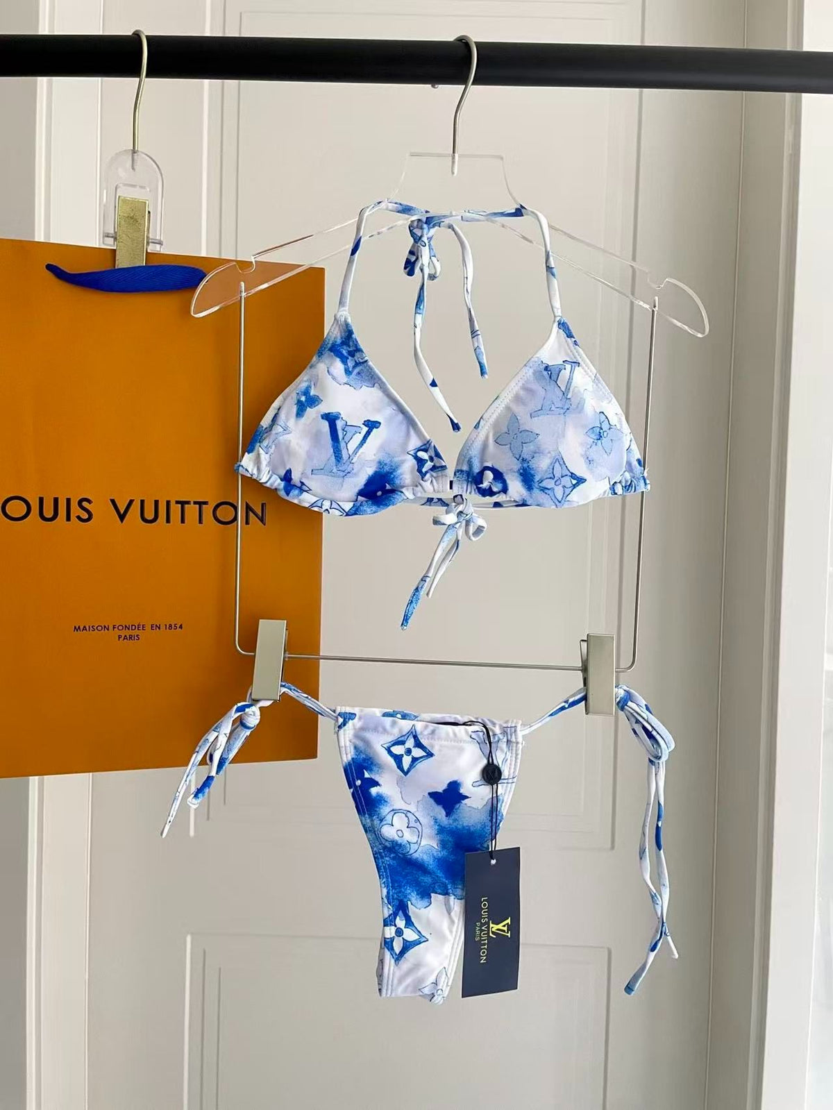 Profilbild Bikini Abstract Cloud Monogram Blau/Wundiß