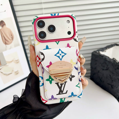 Luxus Crossbody-Handyhülle mit Kartenfach & abnehmbarem Gurt – Ansicht 28