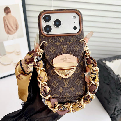 Luxus Crossbody-Handyhülle mit Kartenfach & abnehmbarem Gurt – Ansicht 9