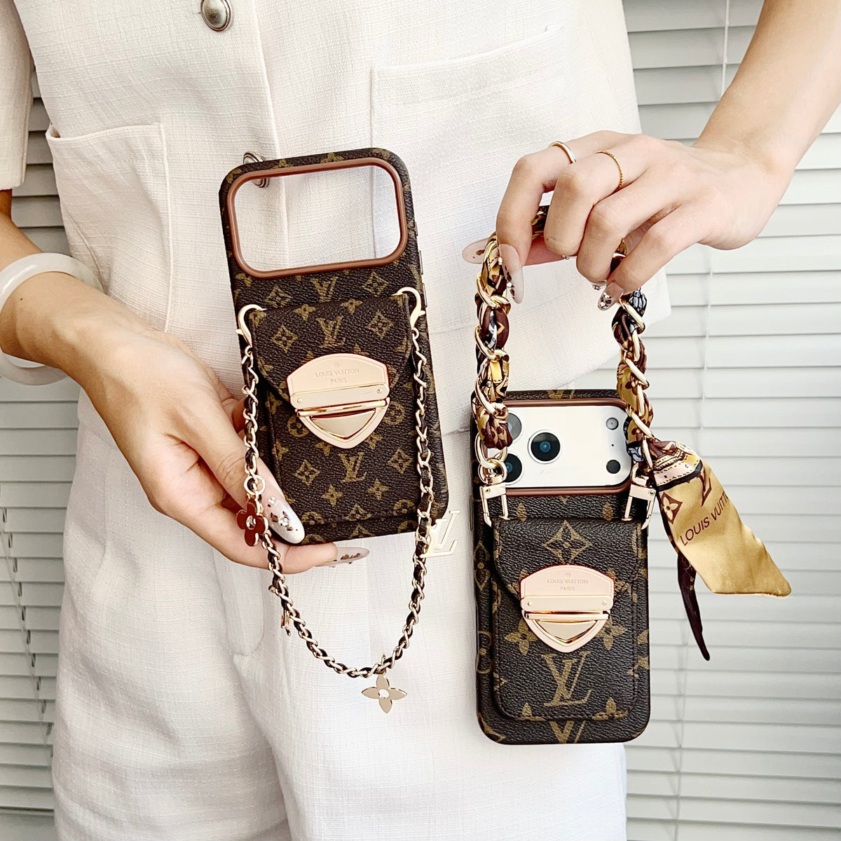 Luxus Crossbody-Handyhülle mit Kartenfach & abnehmbarem Gurt – Ansicht 18