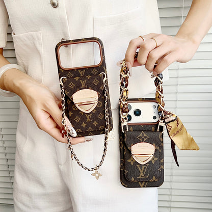 Luxus Crossbody-Handyhülle mit Kartenfach & abnehmbarem Gurt – Ansicht 18