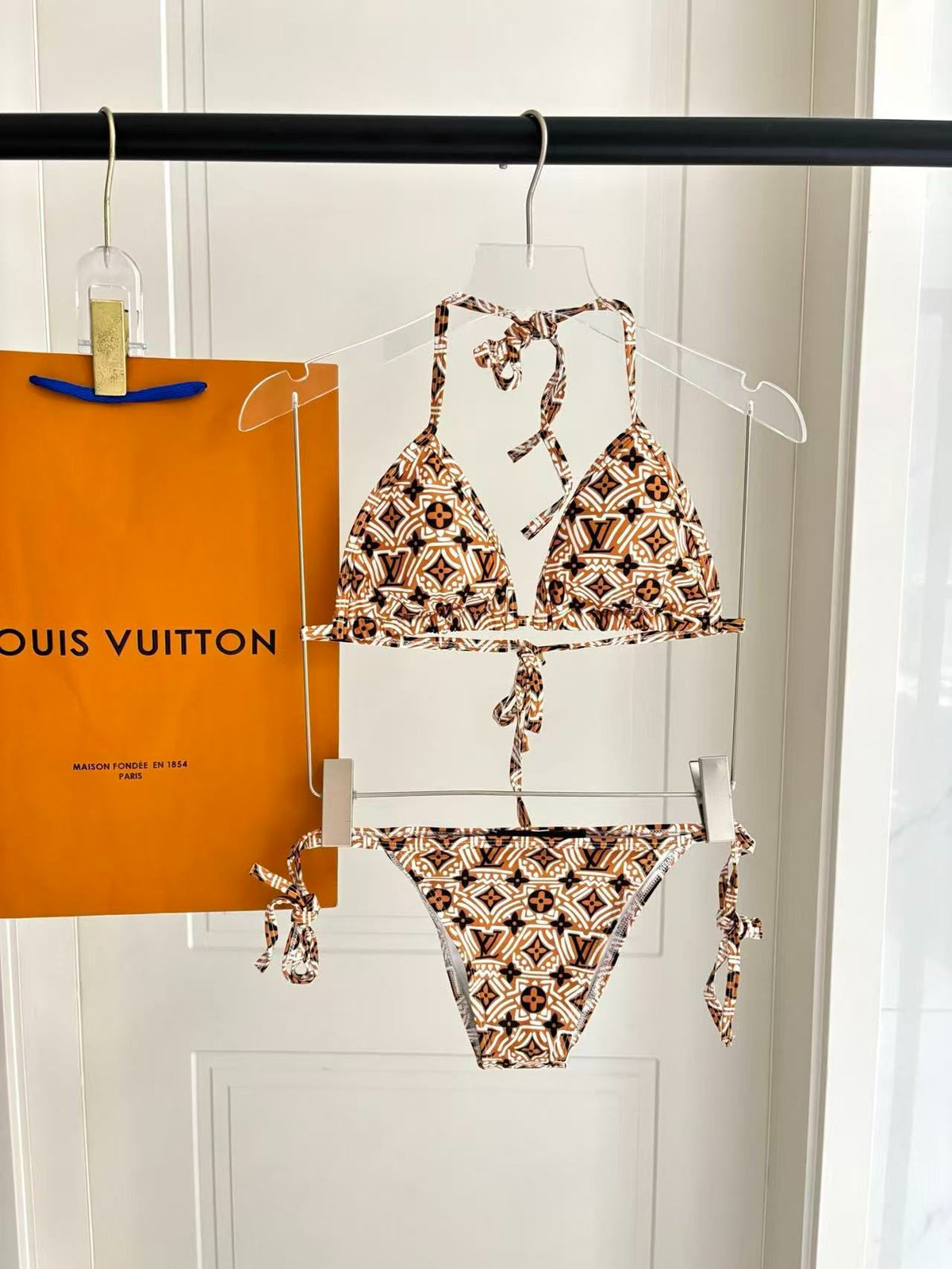 Profilbild Bikini Gundomundtric Monogram Print Braun