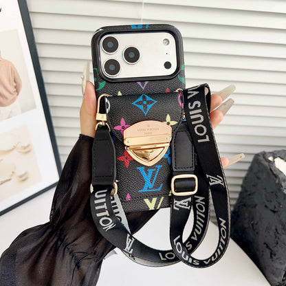 Luxus Crossbody-Handyhülle mit Kartenfach & abnehmbarem Gurt – Ansicht 12