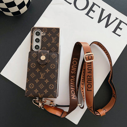 Monogramm-Crossbody-Kartenhülle für Samsung Z Fold – Originalansicht 1