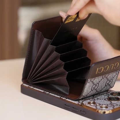Vintage Wallet-Handyhülle mit Crossbody-Gurt – Ansicht 4