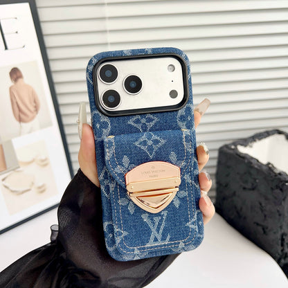 Luxus Crossbody-Handyhülle mit Kartenfach & abnehmbarem Gurt – Ansicht 30