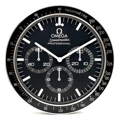Omega Speedmaster Moonwatch Wanduhr – Schwarz – Ansicht 1