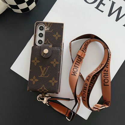 Monogramm-Crossbody-Kartenhülle für Samsung Z Fold – Originalansicht 2