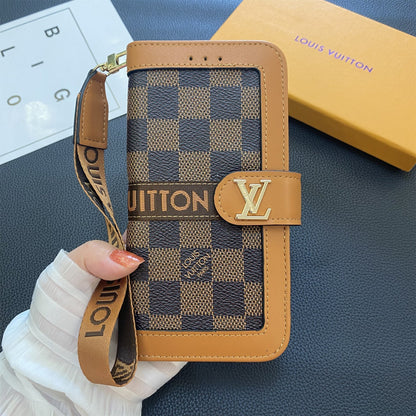 Monogramm-Wallet-Handyhülle mit Kartenhalter für Samsung Galaxy – Originalansicht 6