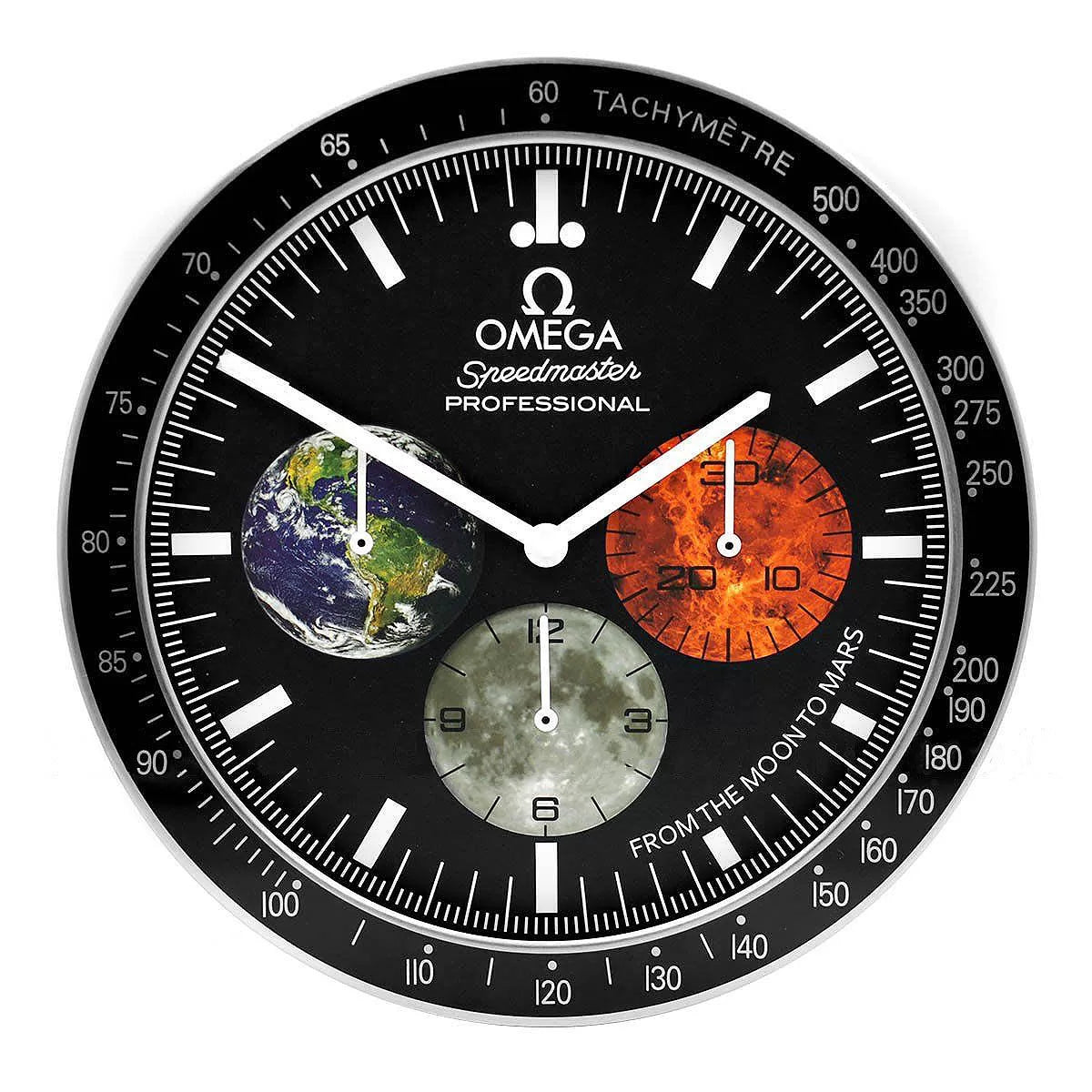 Omega Speedmaster Moon to Mars Wanduhr – Ansicht 1