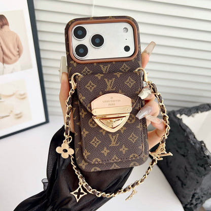 Luxus Crossbody-Handyhülle mit Kartenfach & abnehmbarem Gurt – Ansicht 20
