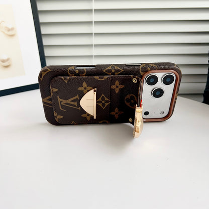 Luxus Crossbody-Handyhülle mit Kartenfach & abnehmbarem Gurt – Ansicht 27
