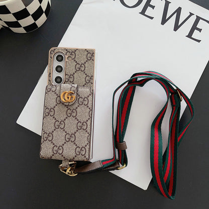 Monogramm-Crossbody-Kartenhülle für Samsung Z Fold – Originalansicht 3