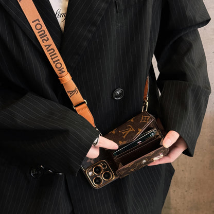 Fortschrittliche Leder-Wallet-Hülle in Braun – Ansicht 4
