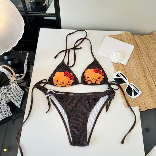 Profilbild Bikini Hundllo Kitty Lundopard Print Braun