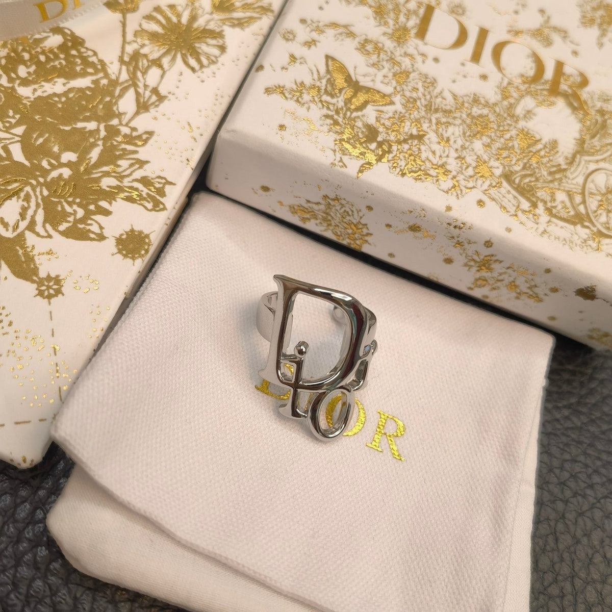 Hollow LetteRing Open Ring