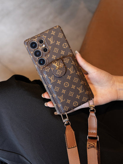 Monogramm-Multifunktionshülle mit Handgelenkriemen für Samsung – Originalansicht 6