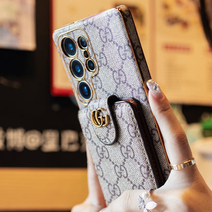 Gemusterte Crossbody-Handyhülle mit abnehmbarem Riemen für Samsung – Originalansicht 4