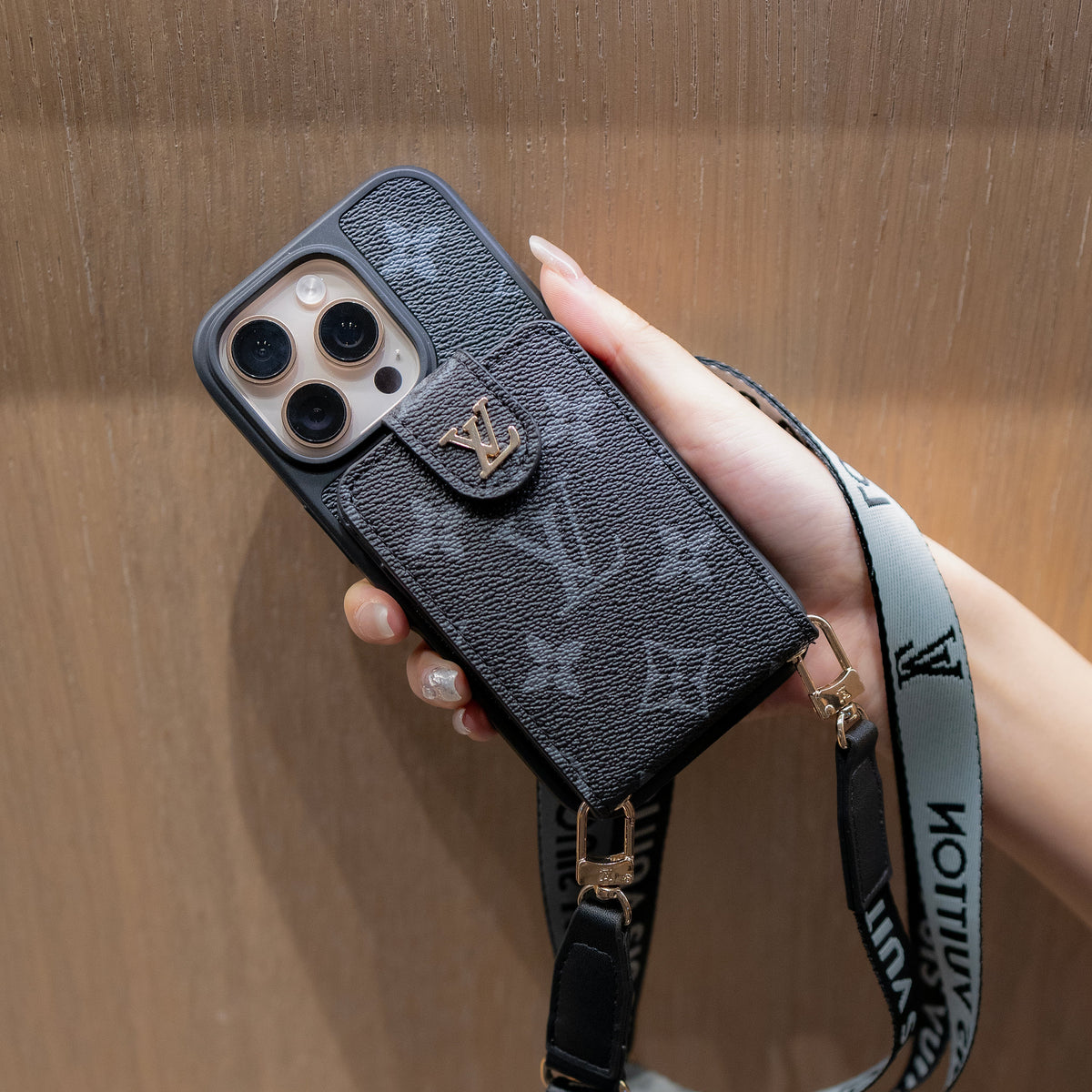 Luxus Crossbody-Handyhülle mit Kartenhalter – Ansicht 4