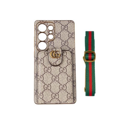 Gemusterte Crossbody-Handyhülle mit abnehmbarem Riemen für Samsung – Originalansicht 1
