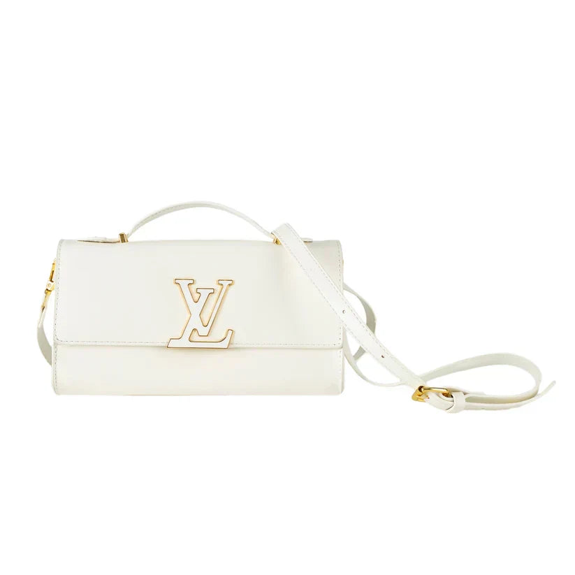 Luxuriöse Lederhandtasche mit Schulterriemen – Originalansicht