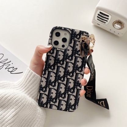 Elegante schwarze Handyhülle mit Schultergurt – Ansicht 6