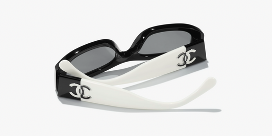 Fashion Rechteck-Acetat Sonnenbrille – Ansicht 1